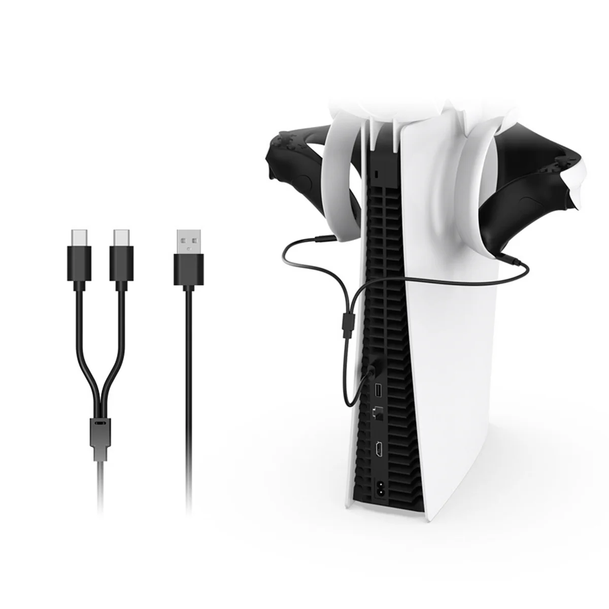 

USB-кабель зарядный 2-в-1 для PS VR2 PS5 с интерфейсом Type-C