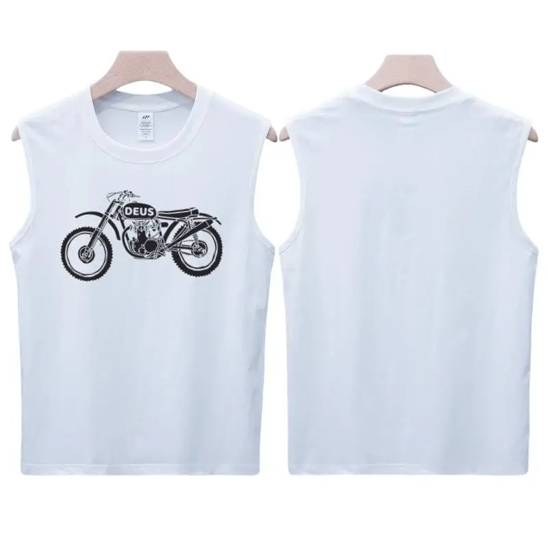 Майка мужская для бодибилдинга Модный хлопковый жилет тренировок в мышцах без
