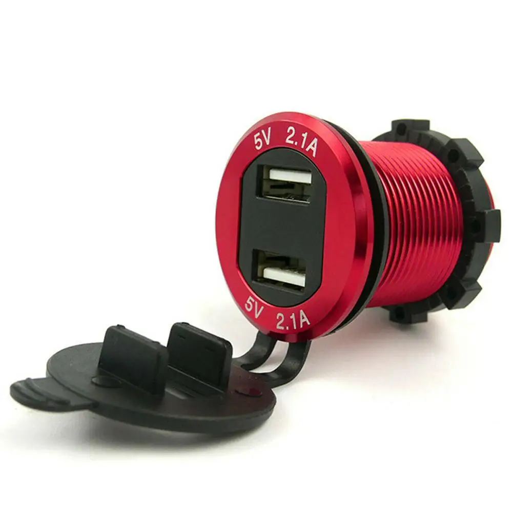 

Автомобильный прикуриватель с двумя USB-портами, 12-24 В