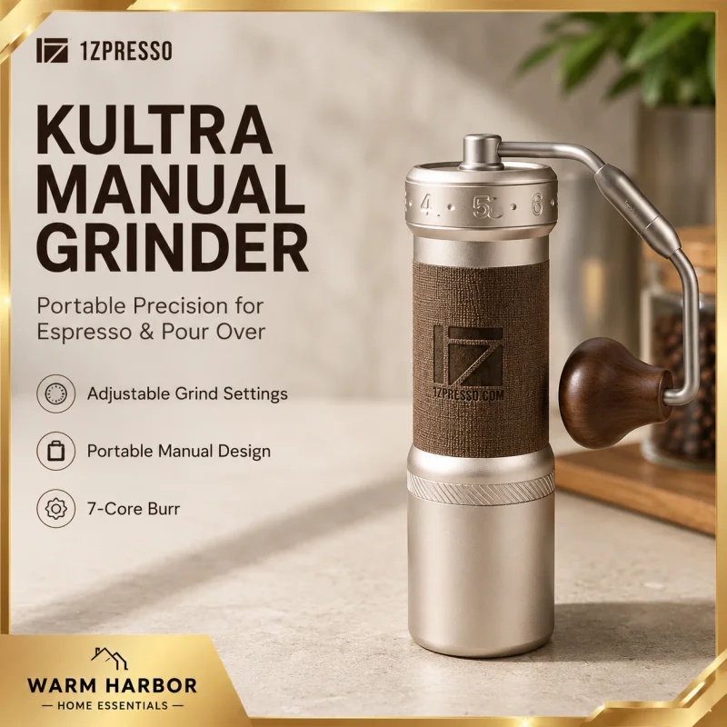Фото Ручная кофемолка 1zpresso Kultra, портативная, регулируемая, с жерновами из нержавеющей стали 304, 7-ярусные жернова, для эспрессо, пуровера, путешествий, бариста. №2