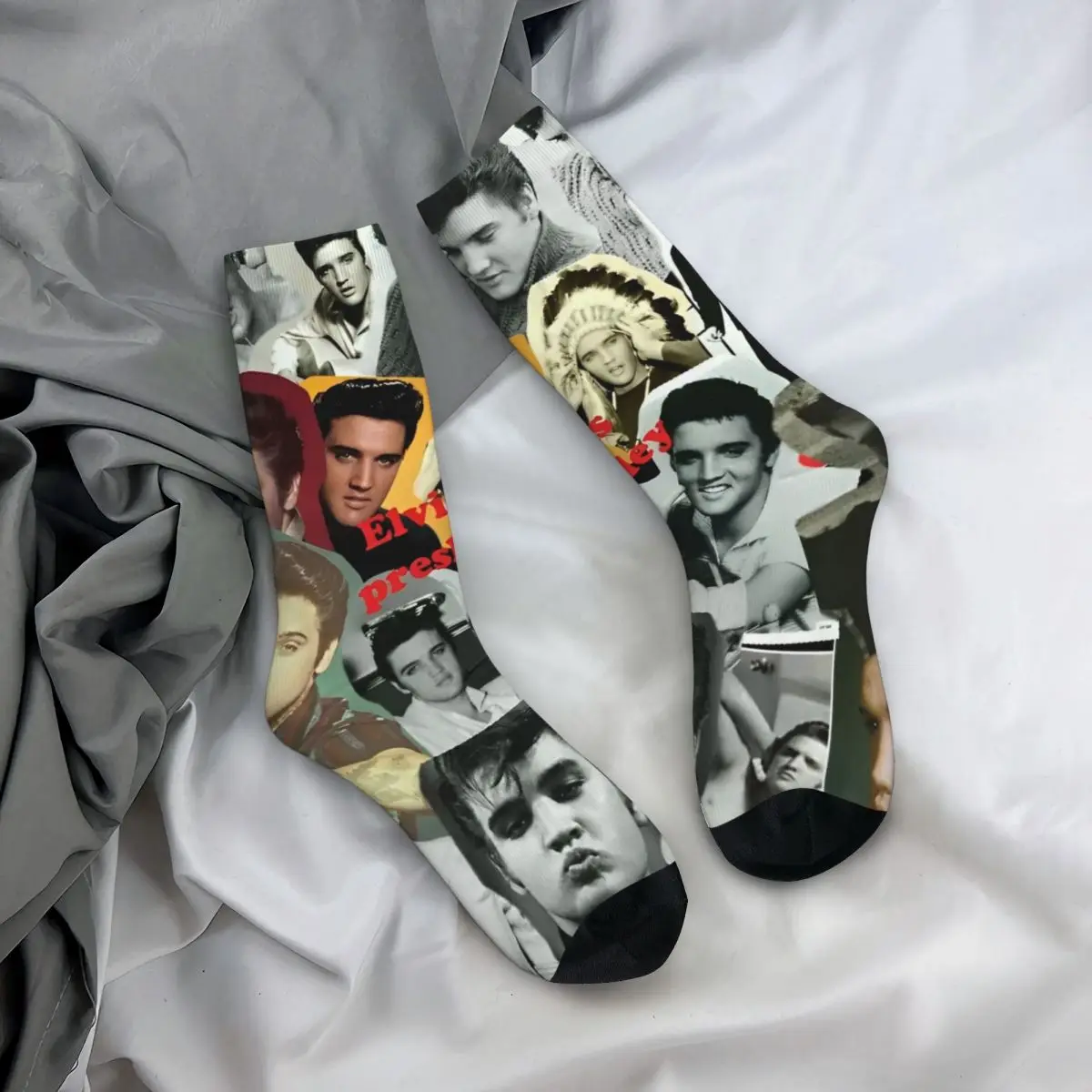 Носки E-Elvis Presley Singer для мужчин и женщин повседневные носки из полиэстера в стиле