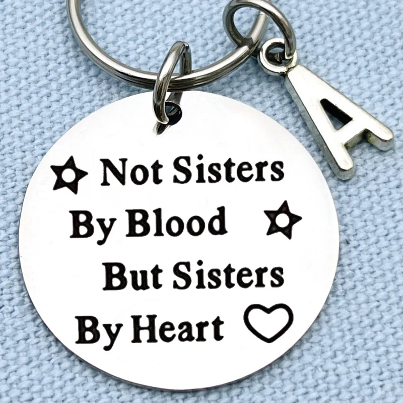 

Best Friend Keychain Not Sisters By Blood But Sister By Heart Key Chain Perfect Friendship Gifts for Women Teens Girls Sisters