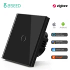 Настенные переключатели BSEED Zigbee, сенсорный выключатель для сенсорного экрана, 123 клавиши, 123 канала, умное управление через приложение Google Alexa, без нейтральной линии