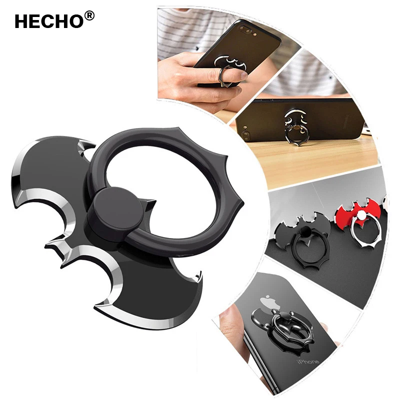 

Bat Finger Ring Holder 360 Degree Rotating Mobile Phone Desktop Stand For Iphone 11 Huawei Samsung Universal Smartphone Support