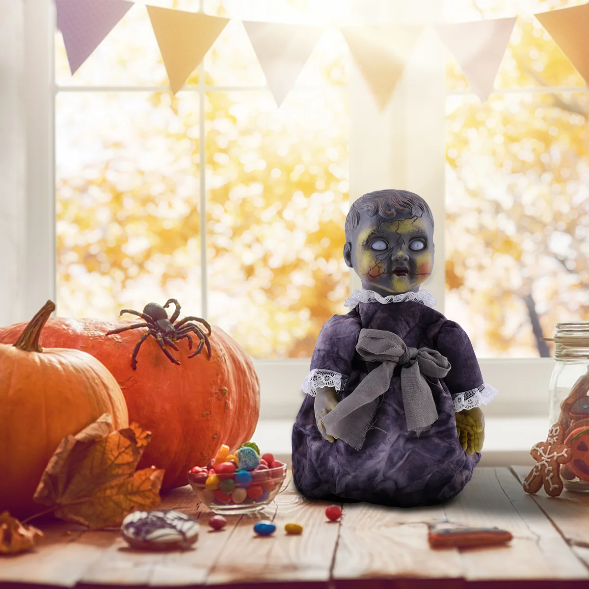 

Реквизит Dollsscary украшения для дома с привидениями страшный ужас трикки призрак активационные костюмы индукция воеаниматроника ходячий реб...