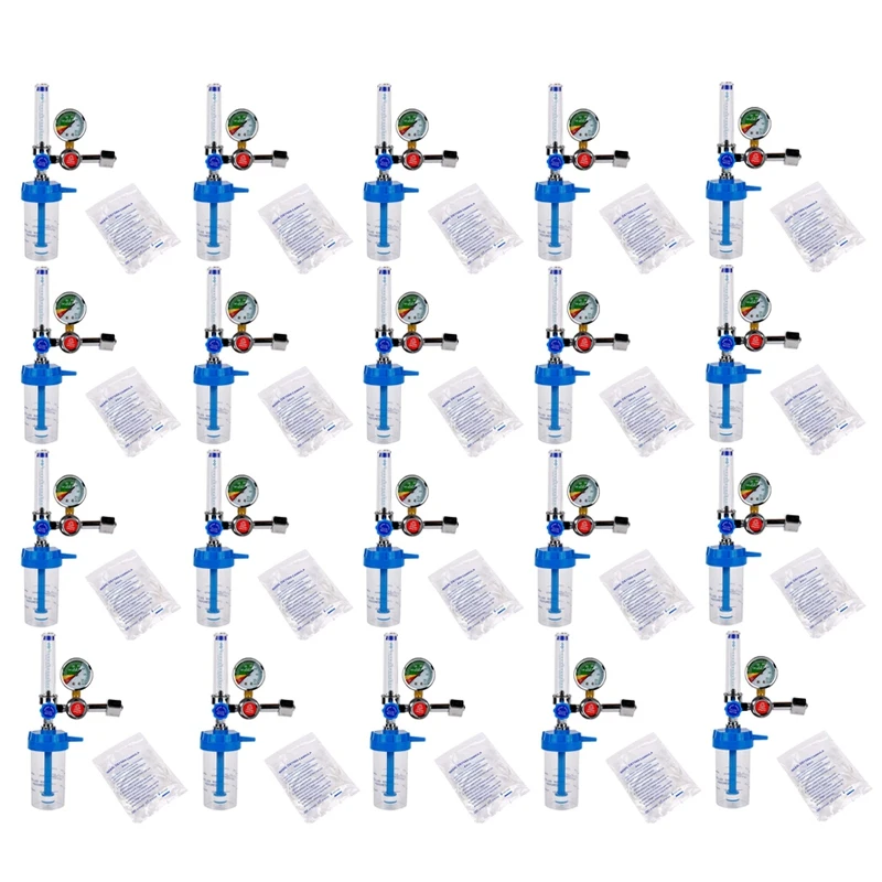 

20X Oxygen Pressure Regulator Inhalator Gauge Pressure Reducing Valve G5/8 Inch Flow Meter Absorber Buoy Type Inhalator