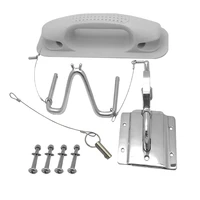 boat 304 stainless steel insta lock quick davits replacement set with handle pad for inflatable boats marine yacht