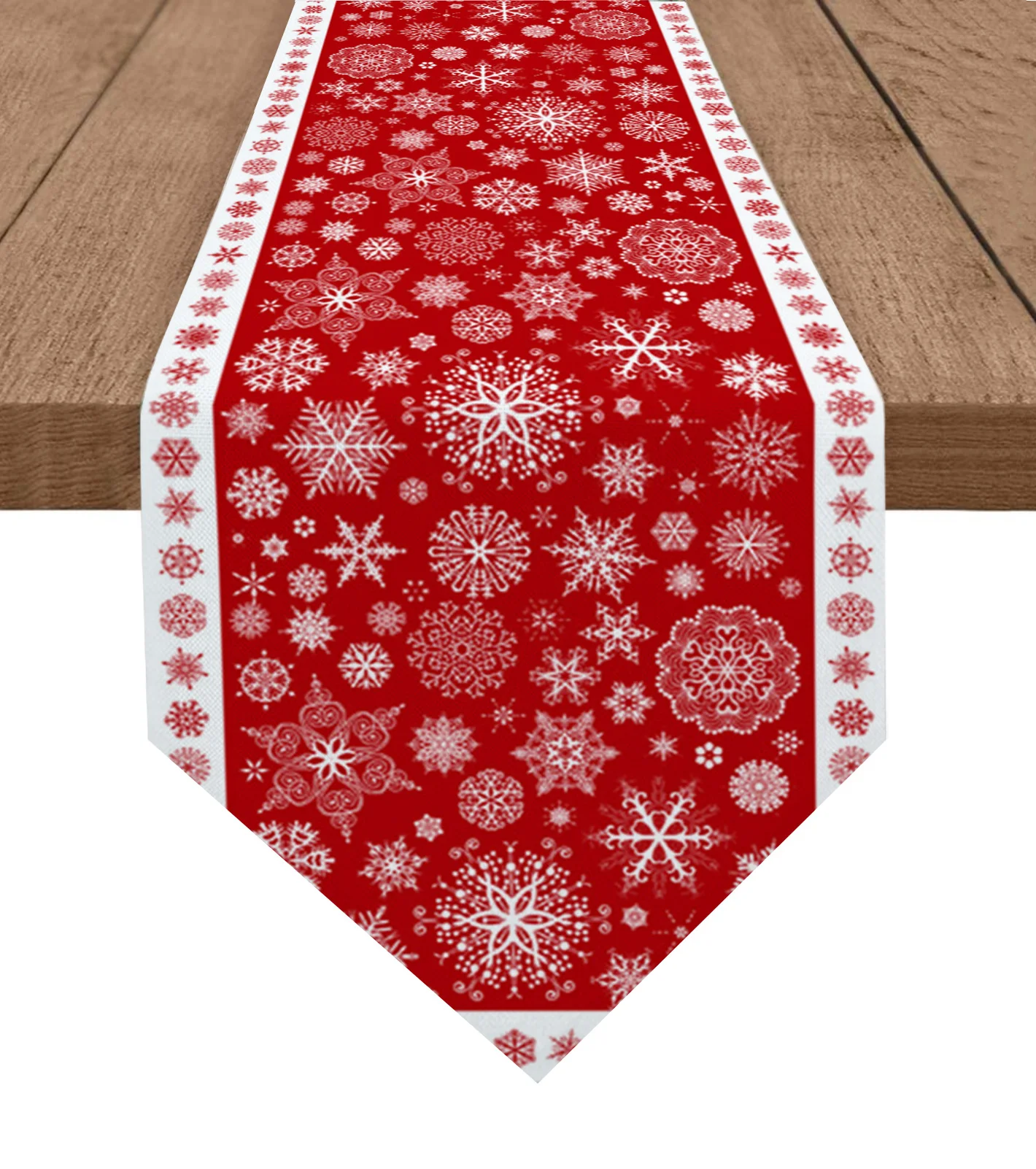 

Christmas Red Snowflake Table Runner Wedding Decor Tablecloth Holiday Party Home Dining Table Decoration