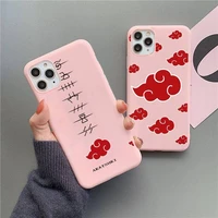 naruto akatsuki uchiha itachi phone case for iphone 13 12 11 pro max mini xs 8 7 6 6s plus x se 2020 xr matte candy pink cover