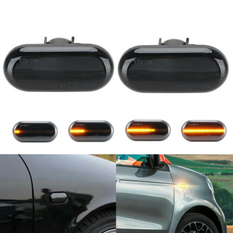 

kayueli Dynamic Car LED Turn Signal Side Marker Light For Opel MOVANO J9 F9 U9 E9 H9 VIVARO A J7 F7 E7 Indicator Blinker Lamp