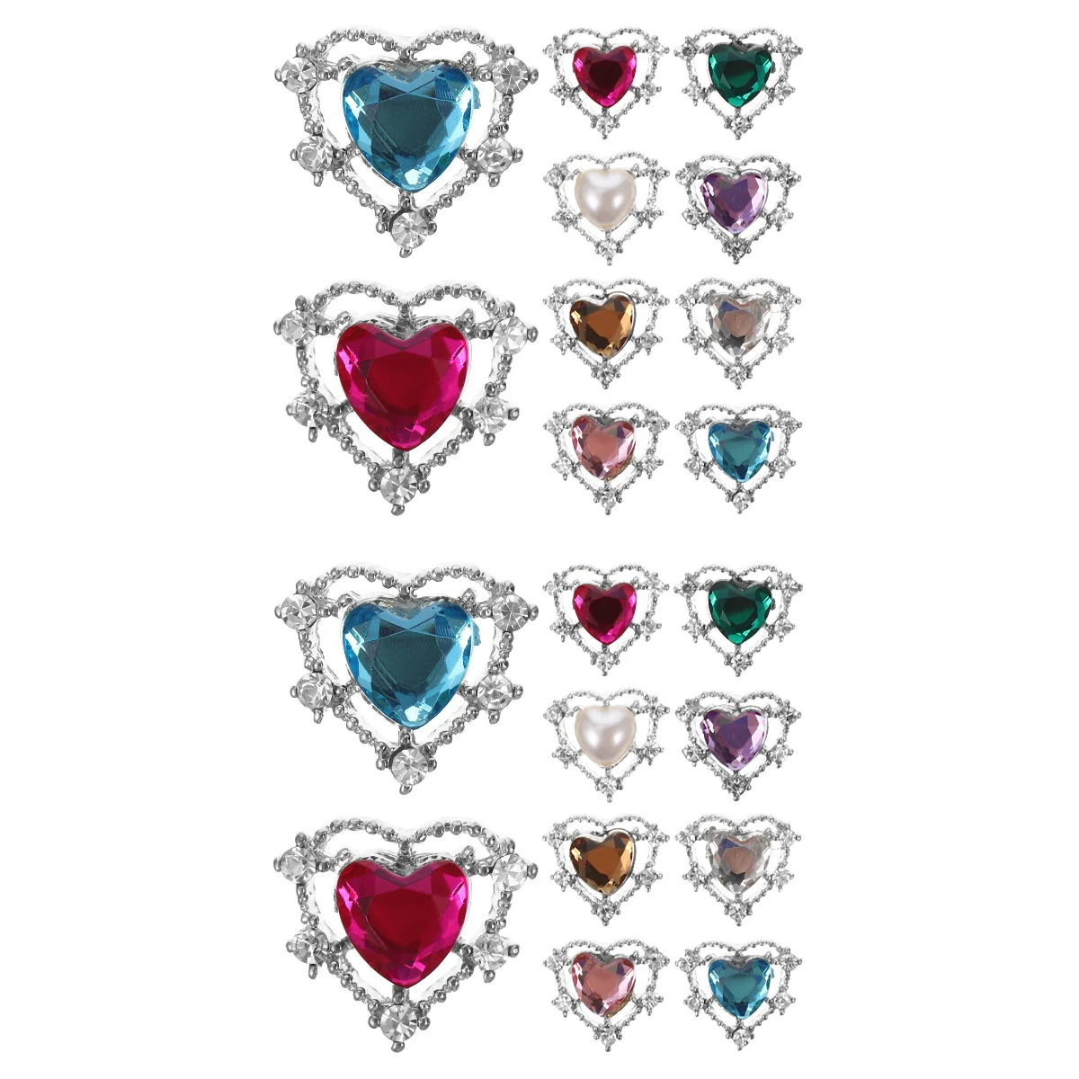 

20 Nail DIY Accessories Heart Shape Manicure Heart