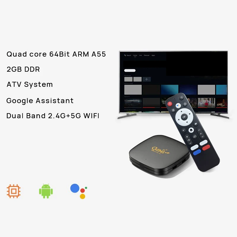 WIFI HD 4K TV Box Android 13 4-ядерный процессор 2 ГБ ОЗУ 8 памяти eMMC HDMI-совместимый