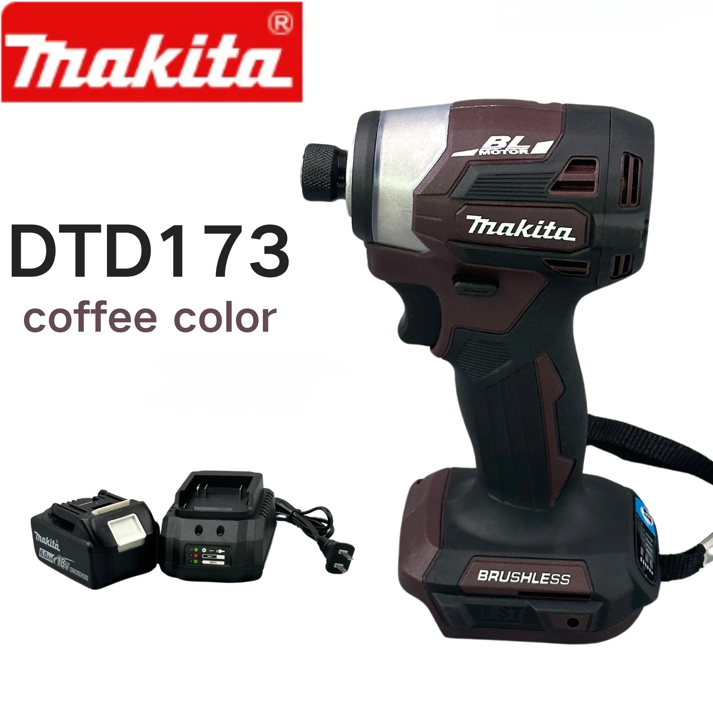 Makita DTD173 18 В перезаряжаемая ударная отвертка бесщеточная литиевая электрическая
