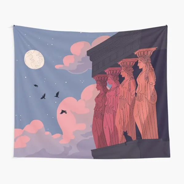 Caryatids в сумерках гобелен подвесные цветные украшения для комнаты декор Искусство