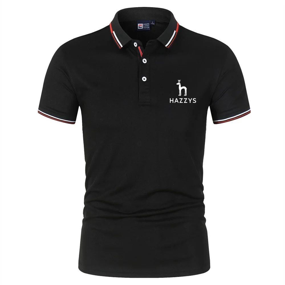 

High-quality men's casual comfortable Polo shirt new 2023 summer casual breathable short sleeve top men's slim stand-up collar P