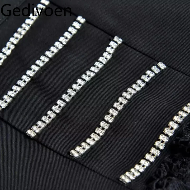 Gedivoen женский модный костюм с отложным воротником однобортное короткое пальто