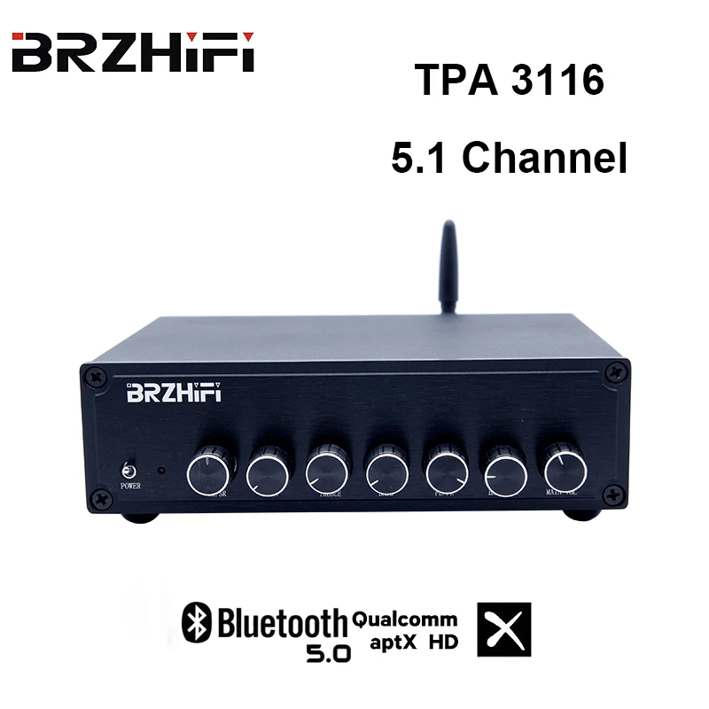 

Цифровой усилитель мощности BREEZE A600 TPA3116, 5,1 каналов, 12-25 в, Bluetooth 5,0, предступенчатый сабвуфер, стерео Hi-Fi усилитель с высоким шагом