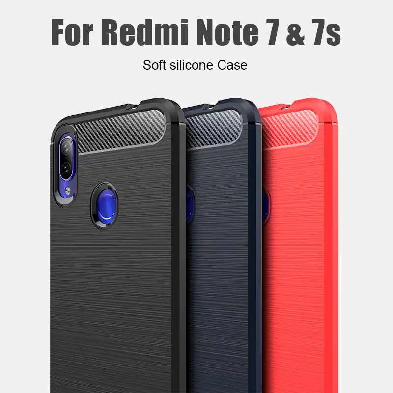

Nonmeio Shockproof Soft Case For Xiaomi Redmi Note 7 Pro 7s Phone Case Cover