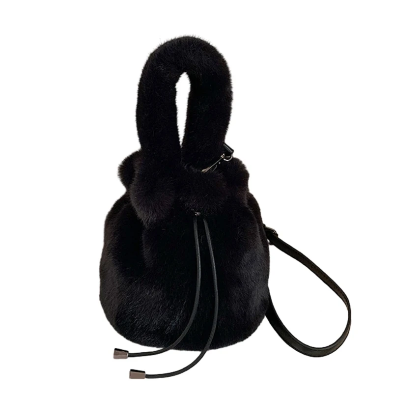 

and Practical Plush Bucket Bags Shoulder Handbag for Errands and Outings