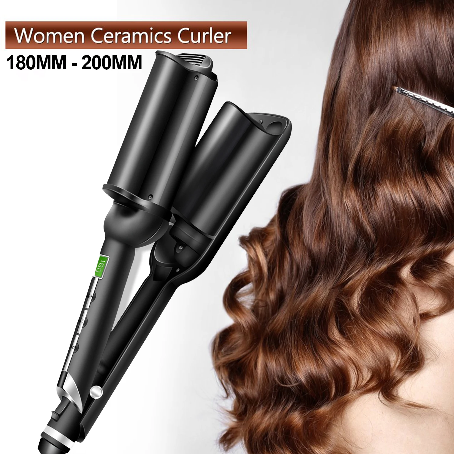 Hair Curler Fashion Three Tube Curling Iron Large Curlers Iron Big Wave Wand Ceramic Triple Barrel Curlers Corrugation For Hair