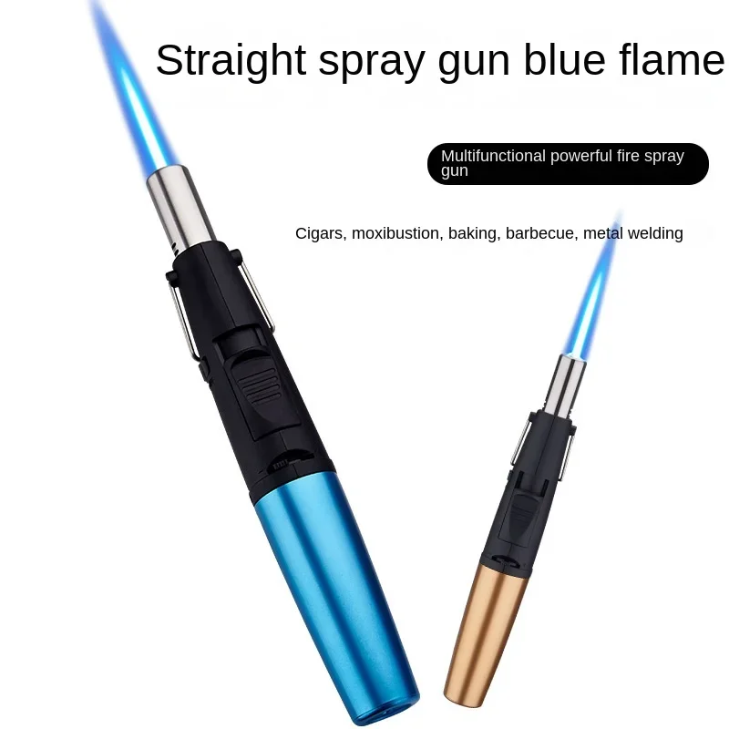 

Cigar lighter windproof straight to small spray gun flamethrower cross-border