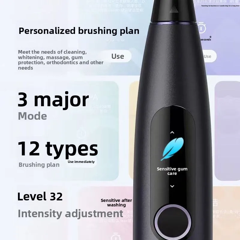 Фото OCLEAN Xpro Sonic электрическая зубная щетка электрическая зубная щетка визуальный экран умная пара мужской женский взрослый звуковая волна стиль QH2 №4