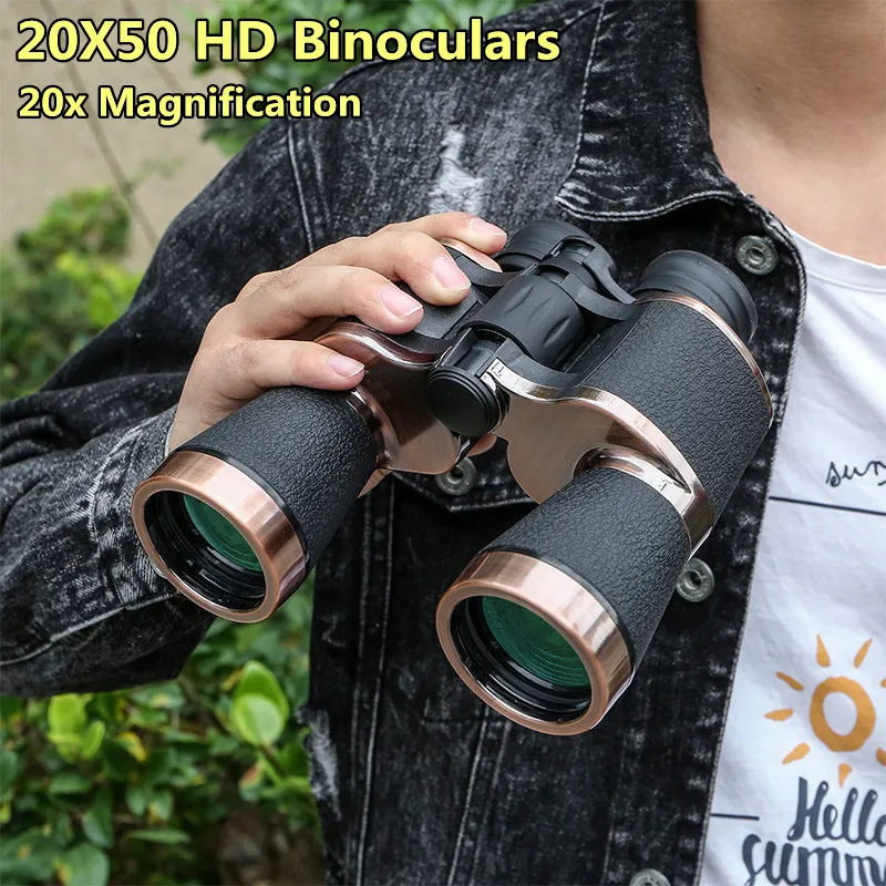 

HD 20X50 ,20x magnification Waterproof Binoculars BAK4 Prism FMC Lens,Suitable for Hiking,Concert and Bird Watching