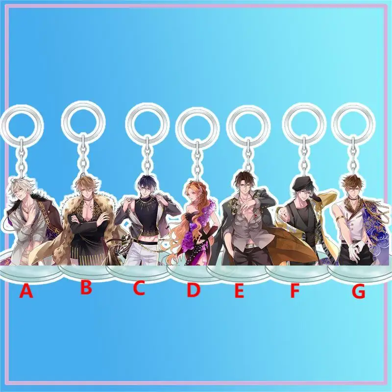 

Anime Stand Keychain Ikemen Vampire Osamu Dazai Isaac Newton Strap Keyring Dual-purpose Desktop Decoration 8cm