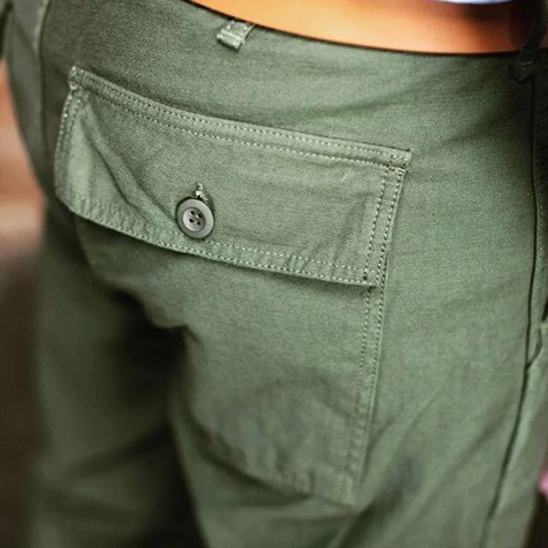 

Быстрая доставка в США, мужские брюки-карго в военном стиле из хлопка объемом 8 унций, винтажные облегающие повседневные брюки OG107