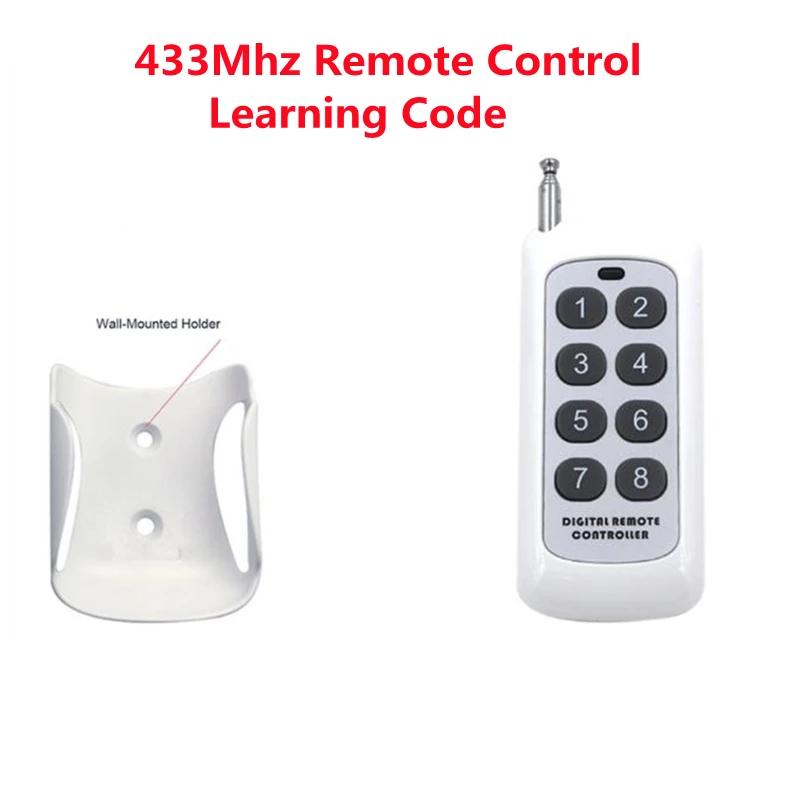 433Mhz Long Range Wireless RF Remote Control 1527 Learning Code Transmitter 2/4/6/8 Buttons For Smart Home Garage Door Opener
