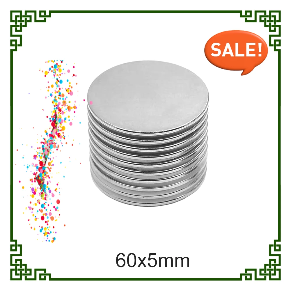 

Большой цилиндрический магнит 60x5 мм