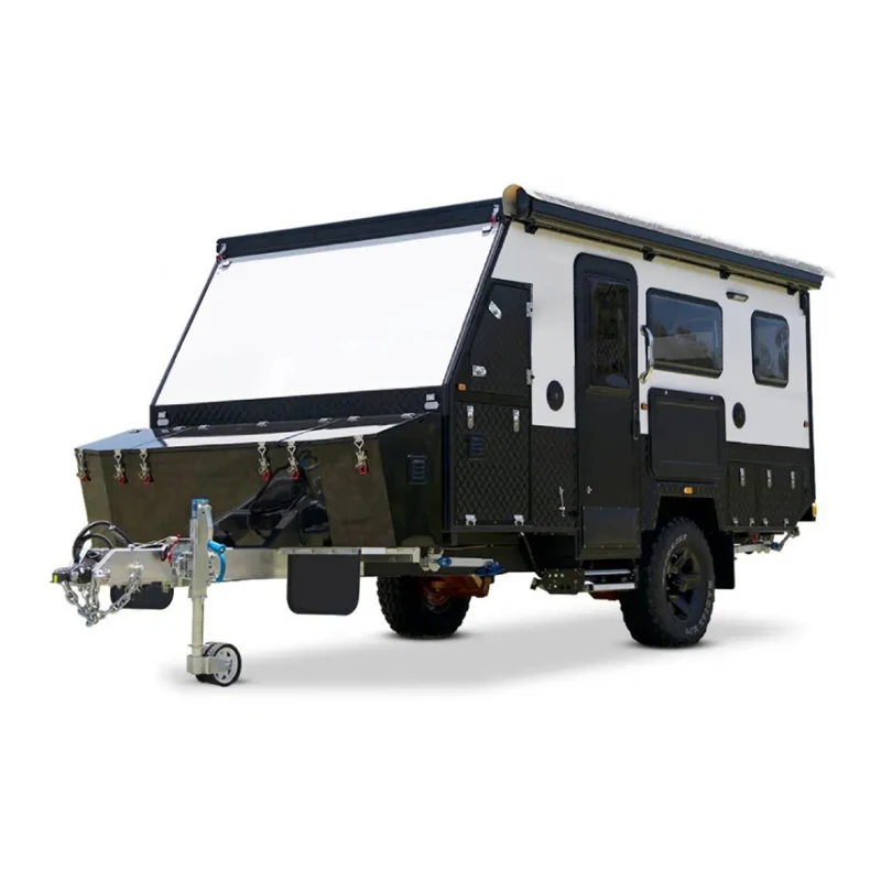 Small Hybrid Offroad Caravan RV Camper Trailer with Bathroom 16 Foot Luxury Family Caravan Canmper Van for Sale