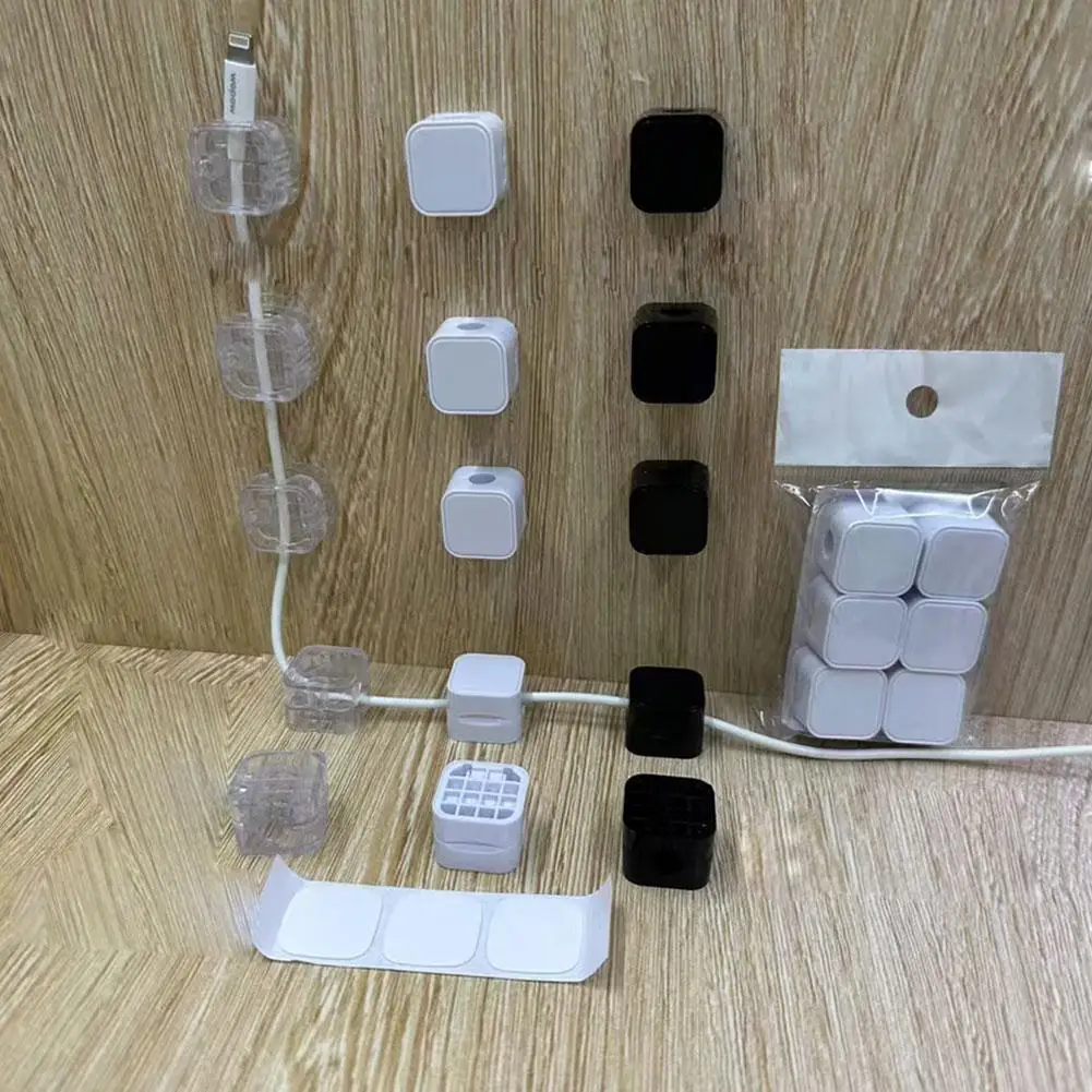 3 цвета аккуратные зажимы для кабеля гладкий регулируемый держатель шнура под