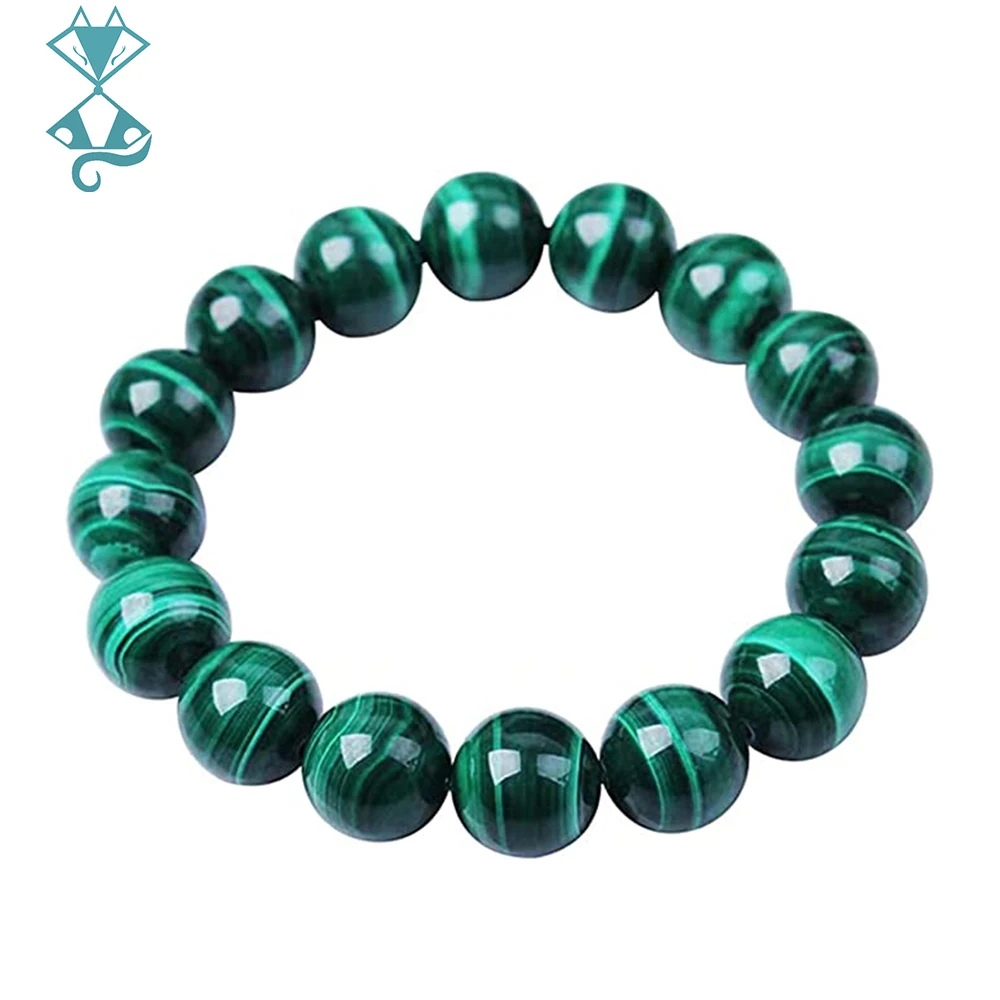 

Malachite Bracelet Green Natural Stone Beads Bracelets for Women Round Jewelry Bracelet 8mm 10mm for Men Hand Accessories