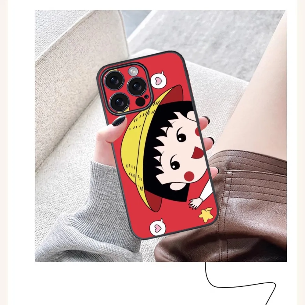 Catoon C-Chibi M-Maruko-C-Chan Phone Case For iPhone 16 15 14 13 12 11 PRO MAX PLUS Mini TPU Soft to Skin-friendly case