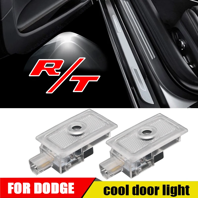 

2-4 pcs LED Car Door Light R/T RT Badge Ghost Projector Welcome Courtesy Lamp 12V For Dodge Magnum Charger Avenger Accessories