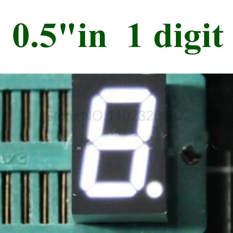 

0.5 inch 7 Segment whiteLED Display1 Bit Digital Tube Plastic Metal Common Cathode(Nixie tube) 0.5" 0.5in digital tube