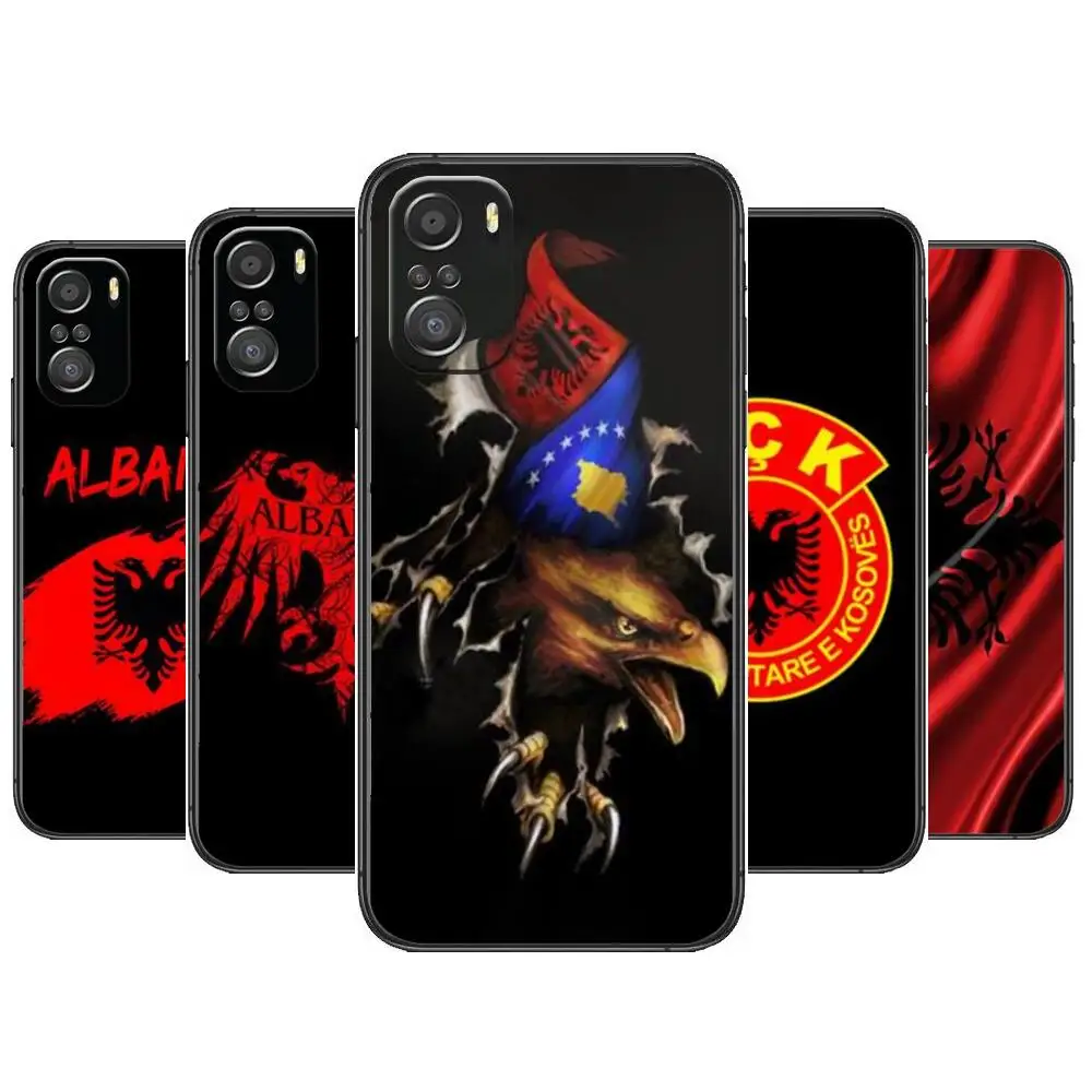 

Albania Flag Eagle Phone Case For xiaomi mi 11 Lite pro Ultra 10s 9 8 MIX 4 FOLD 10T 5g Black Cover Silicone Back Prett