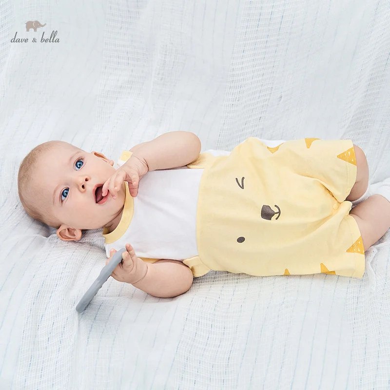 

Dave Bella Baby Clothes Onesie Summer New Climbing Cotton Clothes Cute Antibacterial Cool Minimalist Cartoon DB2235463