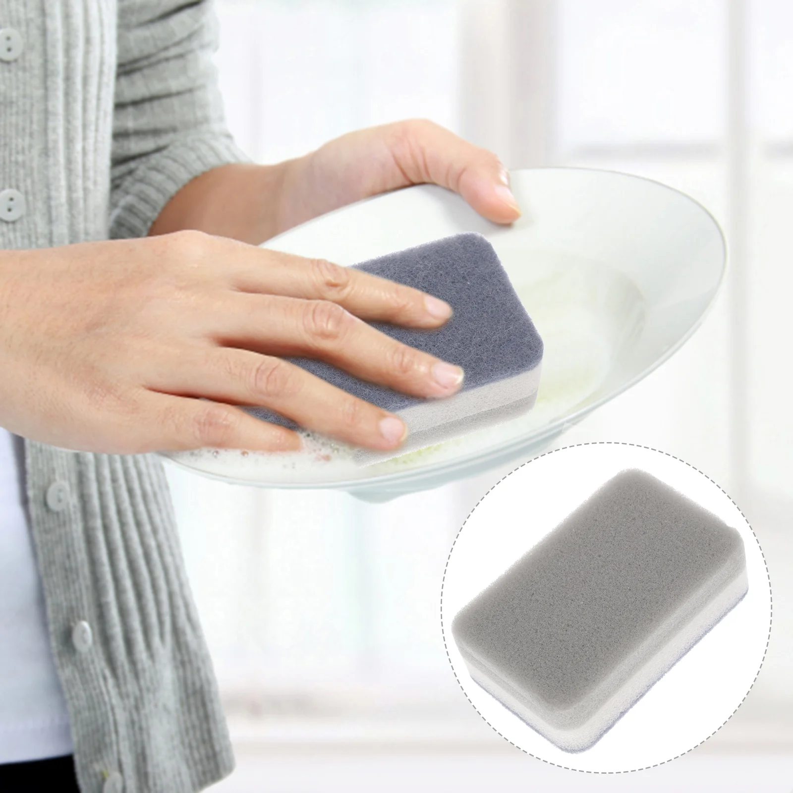 

Sponge Cleaning Scrub Dish Kitchen Sponges Scrubber Washingbrush Dishes Pad Scouring Scrubbing Non Scratch Dishwashing Bathroom