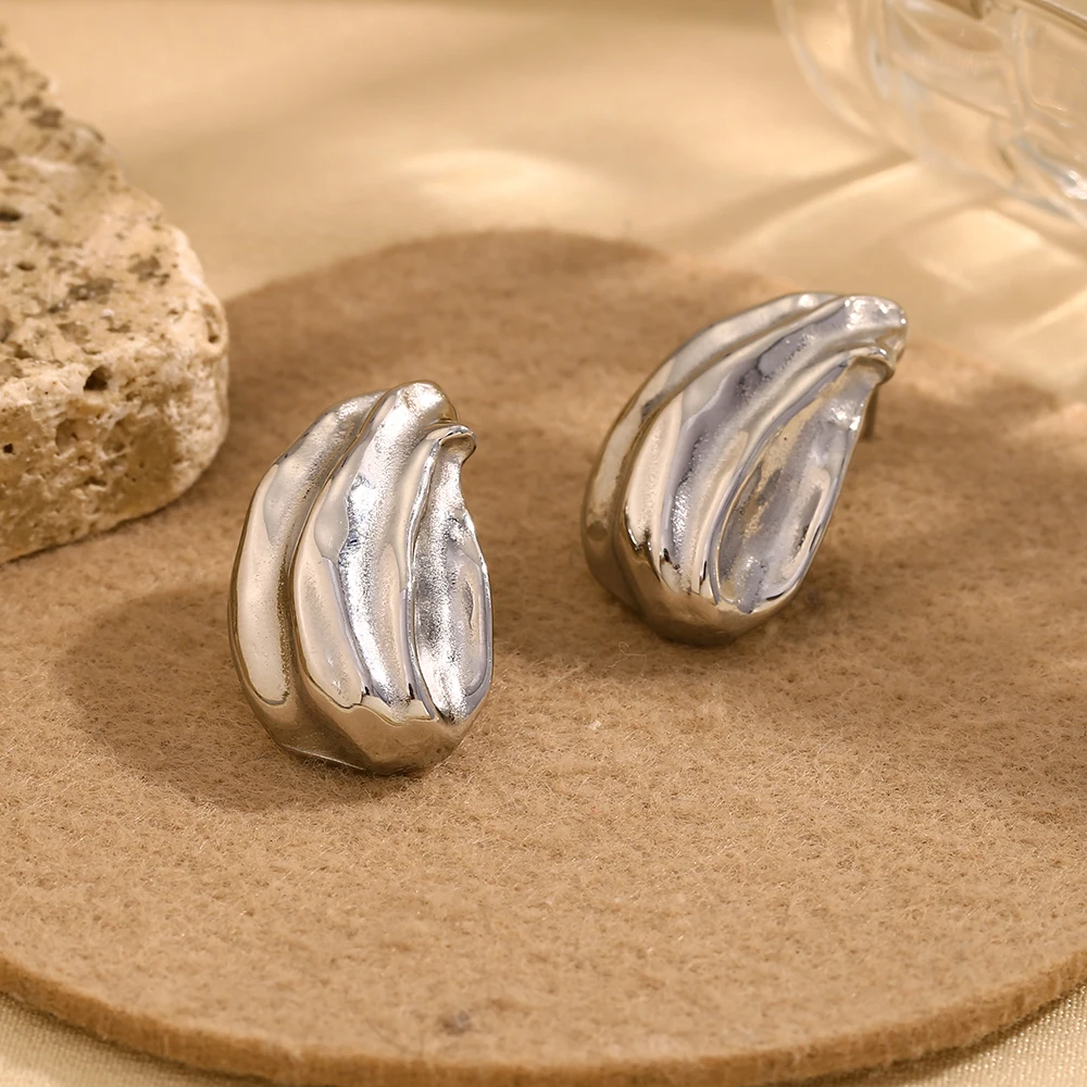 MamacitaSlay новый дизайн серьги Chayote Shape женские 18 К позолоченные украшения из