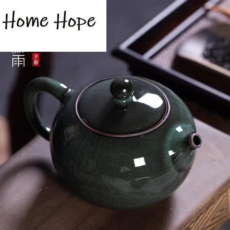 300 мл Ge Kiln ледяной треснутый железный корпус чайник Handamde Longquan Celadon Xishi горшок бытовой чайник для замачивания чайной посуды подарочная коробка (art.: 3920cfdd49cdc) - 3920cfdd49cdc