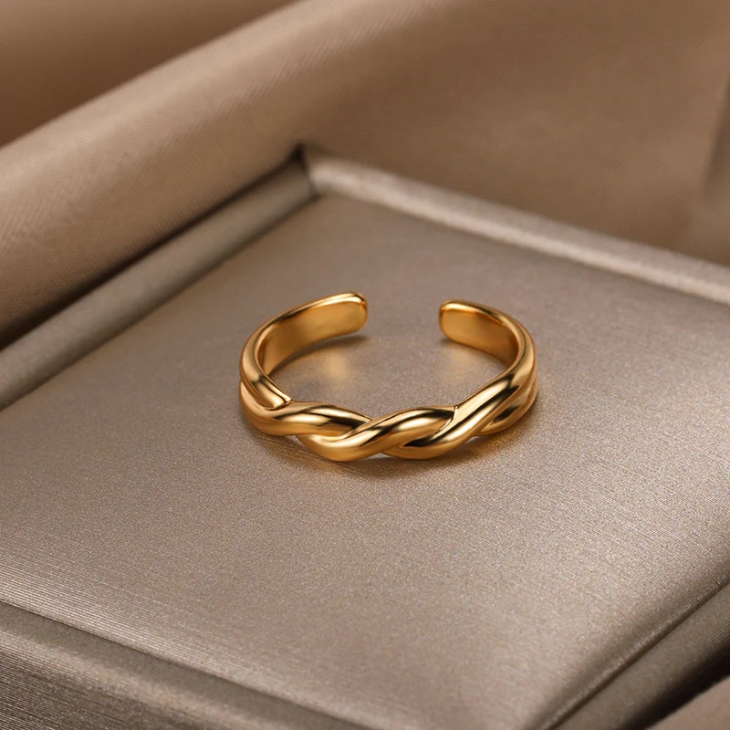 

Minimalism Knuckle Rope Twist Rings For Women Fashion Jewelry Geometry Open Stacking Ring Accessories 2022 Anillos Mujer