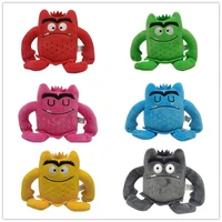 new 6pcsset 15cm cartoon animal the color monster plush toys cute education story colorful monster stuffed dolls for girls boys