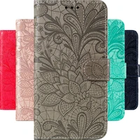 3d lace flower embossing wallet case for fundas apple iphone 13 12 mini se 2020 7 8 plus x xs 11 pro max stand book cover dp13f