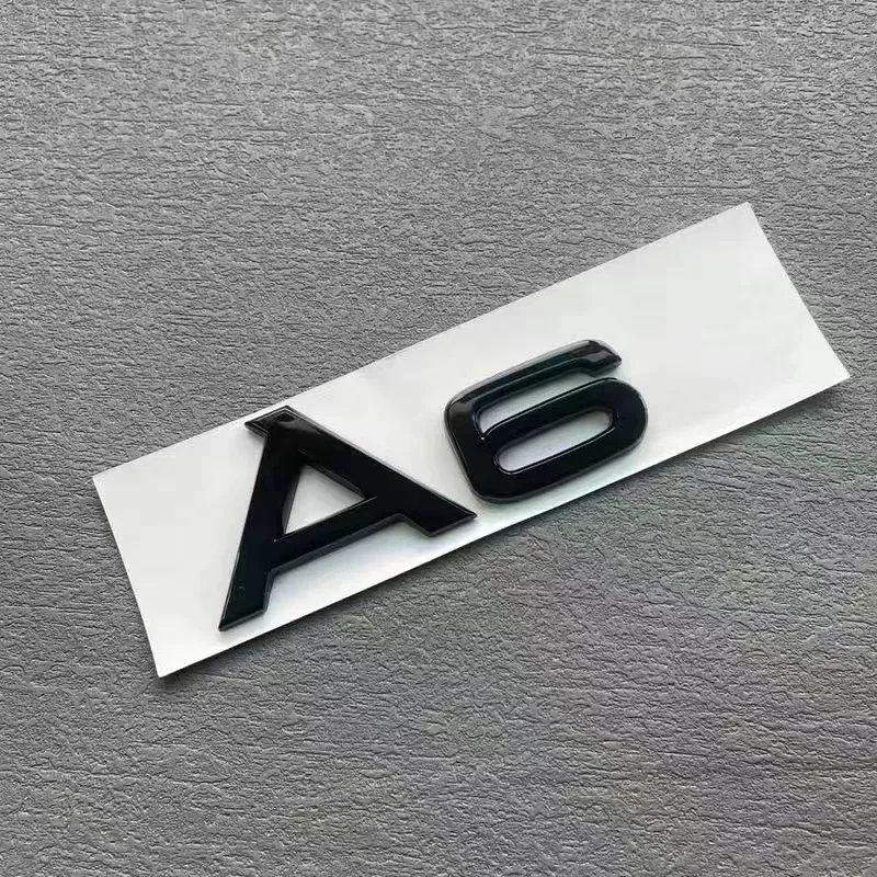 Audi A6 2020-2023 4-кольцевой логотип ABS черный автомобильный капот передний гриль задний
