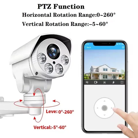 ZCLOVELMM IP-камера 8Мп 4K с 4-кратным оптическим зумом для распознавания лиц