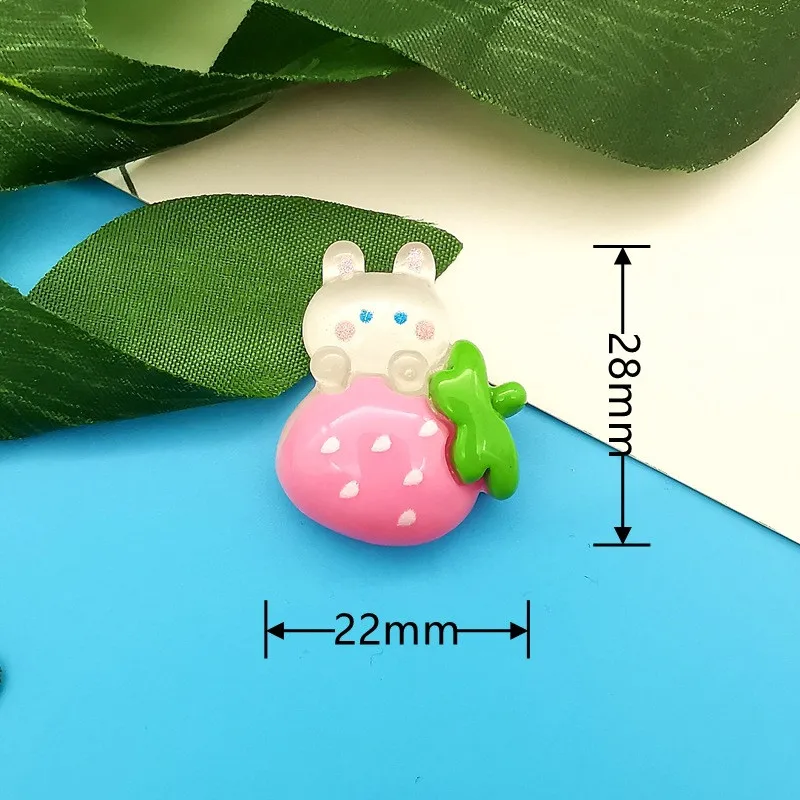 10 шт. кавайный мультяшный прозрачный кролик из смолы для самостоятельной сборки