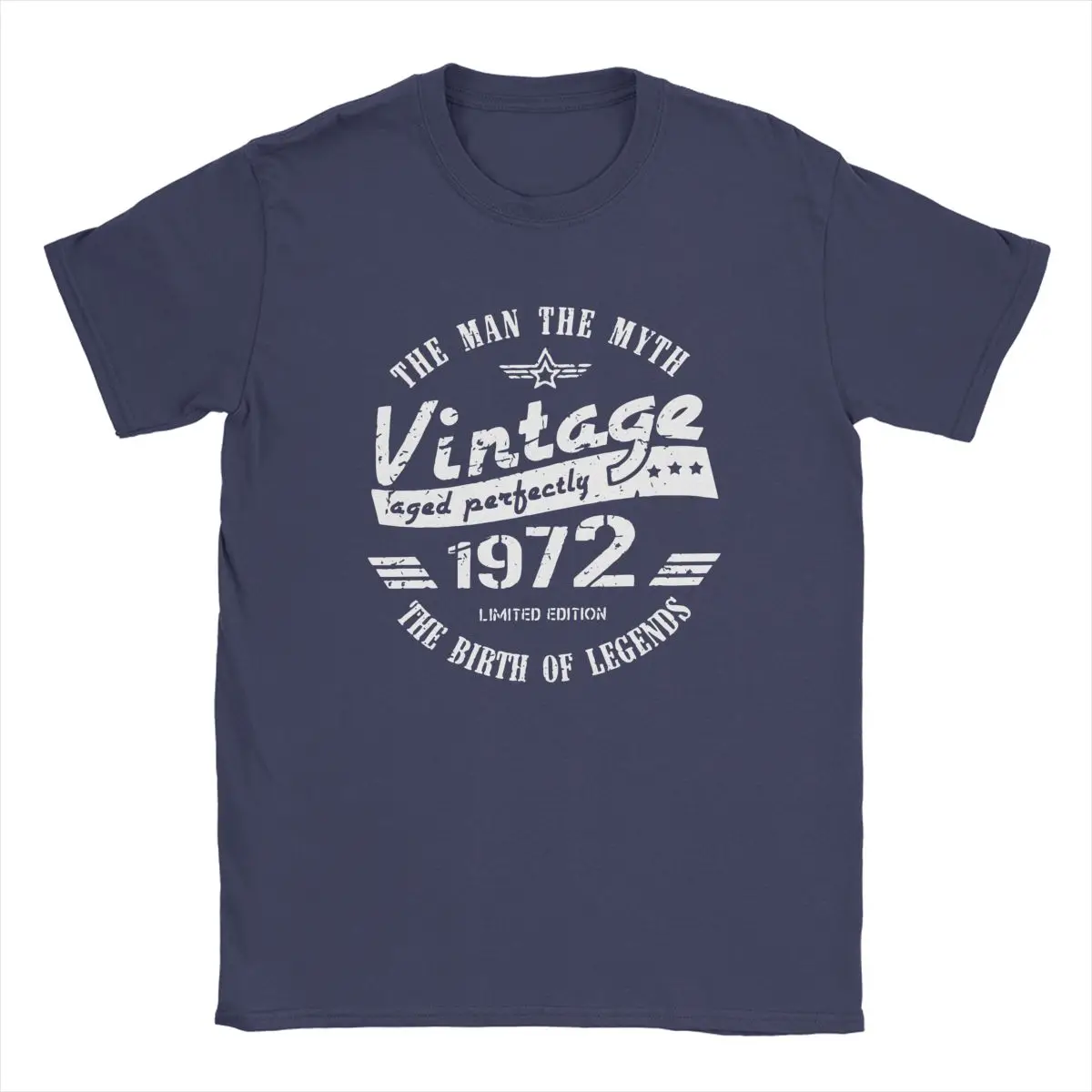 

Funny Vintage 1972 50th Birthday Gift T-Shirts Men Crewneck 100% Cotton T Shirts Short Sleeve Tees Big Size Clothes