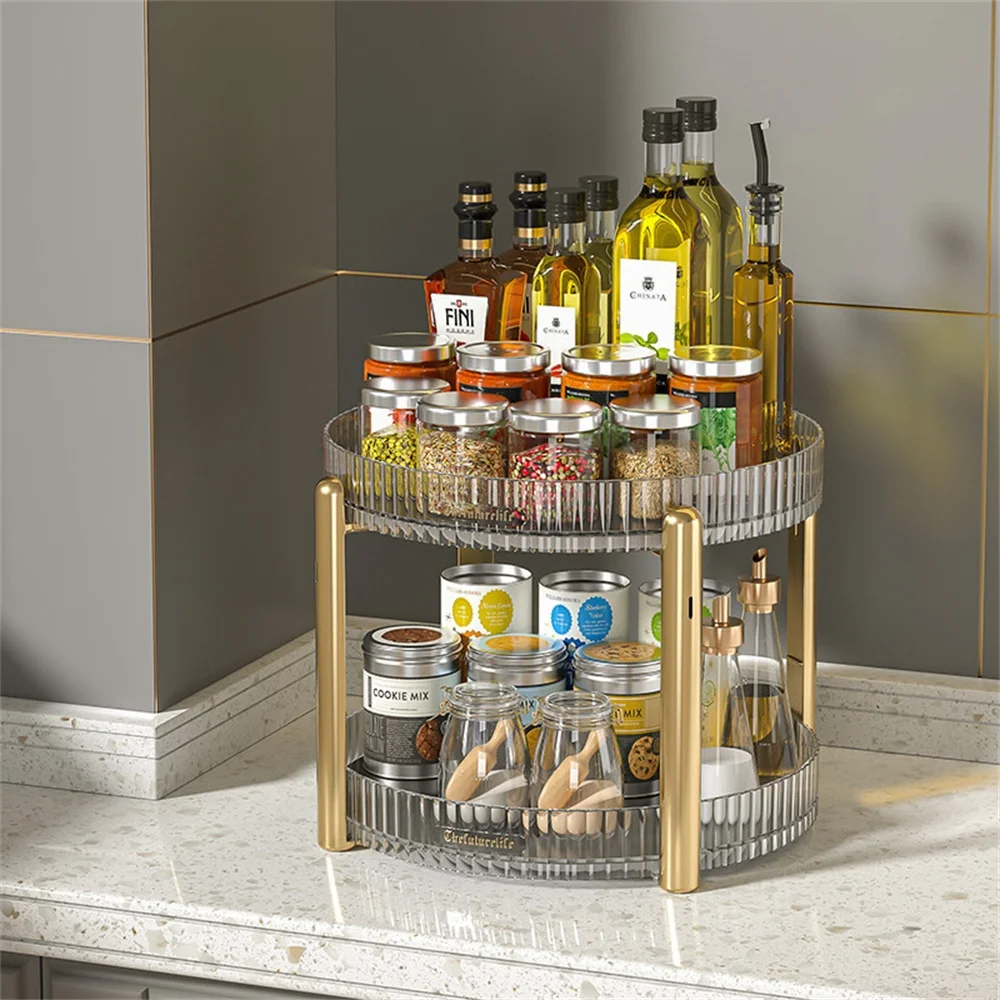 

Living Room High Quality Seasoning Storage Rack Kitchen Storage Cylinder Multifunctional Storage Tray Kitchen Gadgets Creative